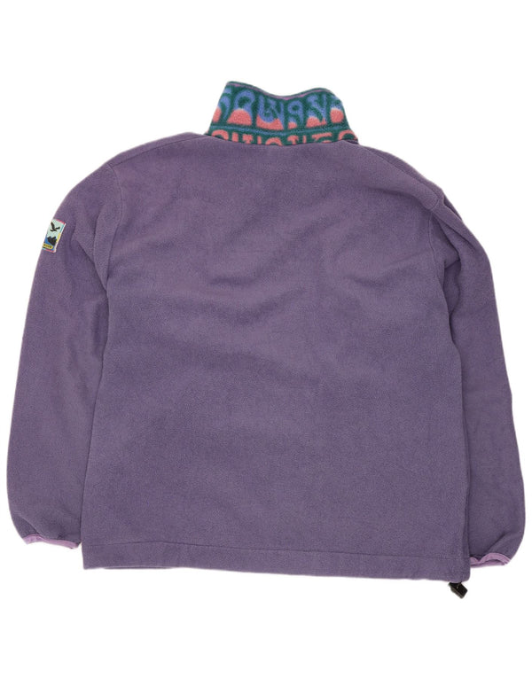 SALEWA Veste polaire coupe ample pour femme UK 14 Violet moyen géométrique Sports