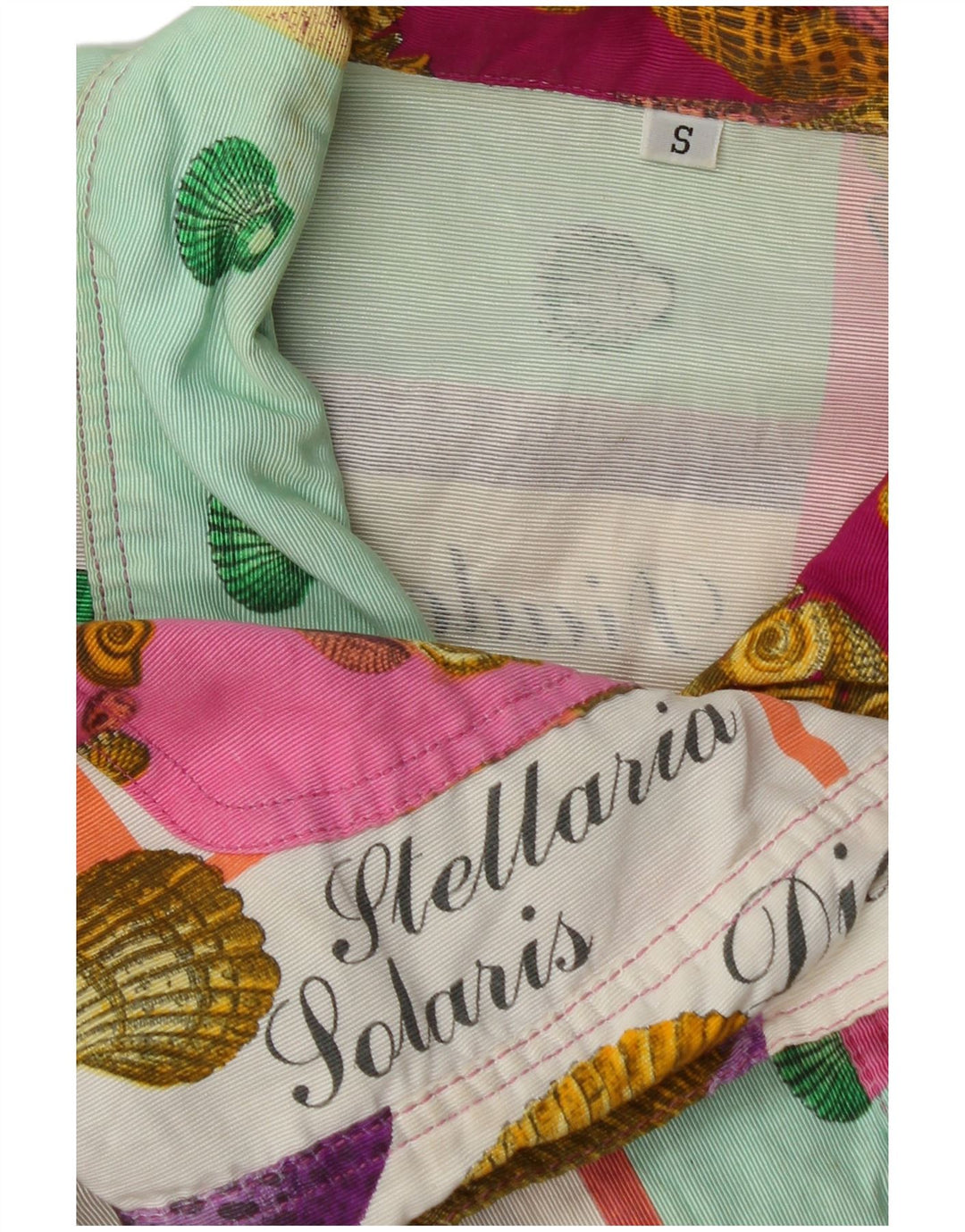 vintage Femme Graphique Boléro Veste UK 10 Petite Viscose Multicolore