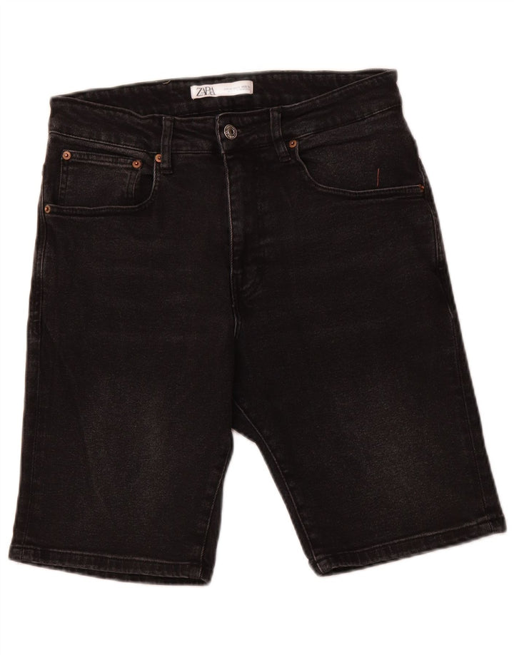 ZARA Short en jean pour homme EU 40 Medium W31 Coton noir