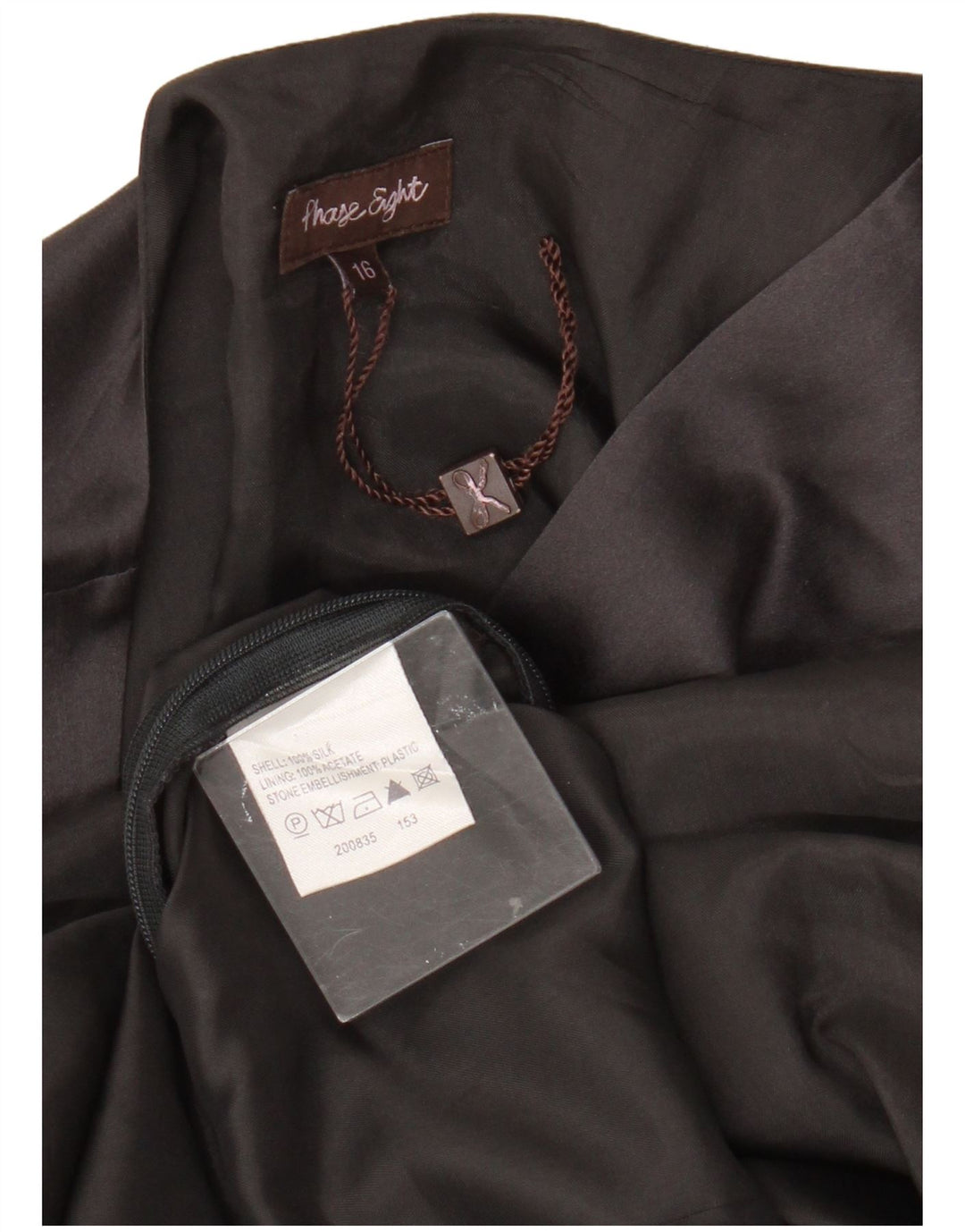 Phase Eight Robe trapèze sans manches pour femme UK 16 Grande soie grise