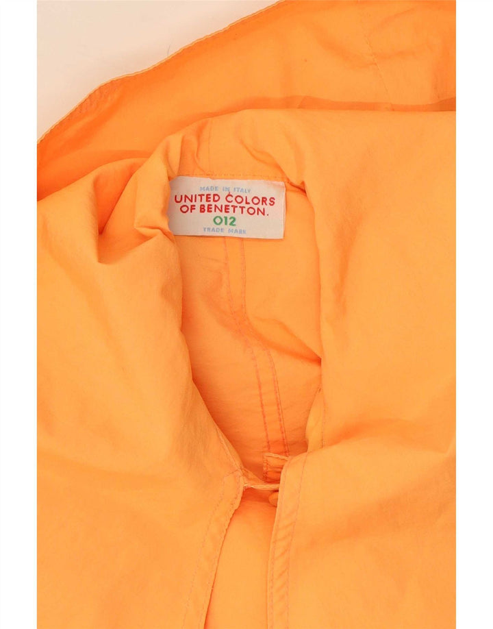 Benetton Veste de pluie à capuche fille 11-12 ans Orange Polyester