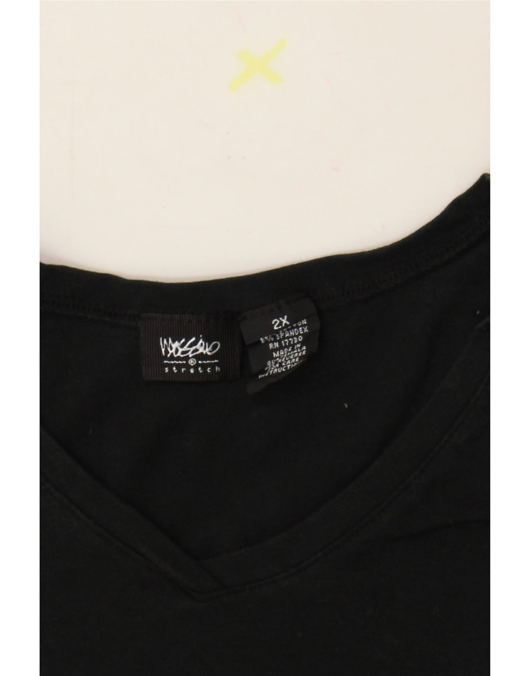 MOSSIMO Womens Stretch T-Shirt Top UK 20 2XL Black Cotton Vintage Mossimo and Second-Hand Mossimo from Messina Hembry 