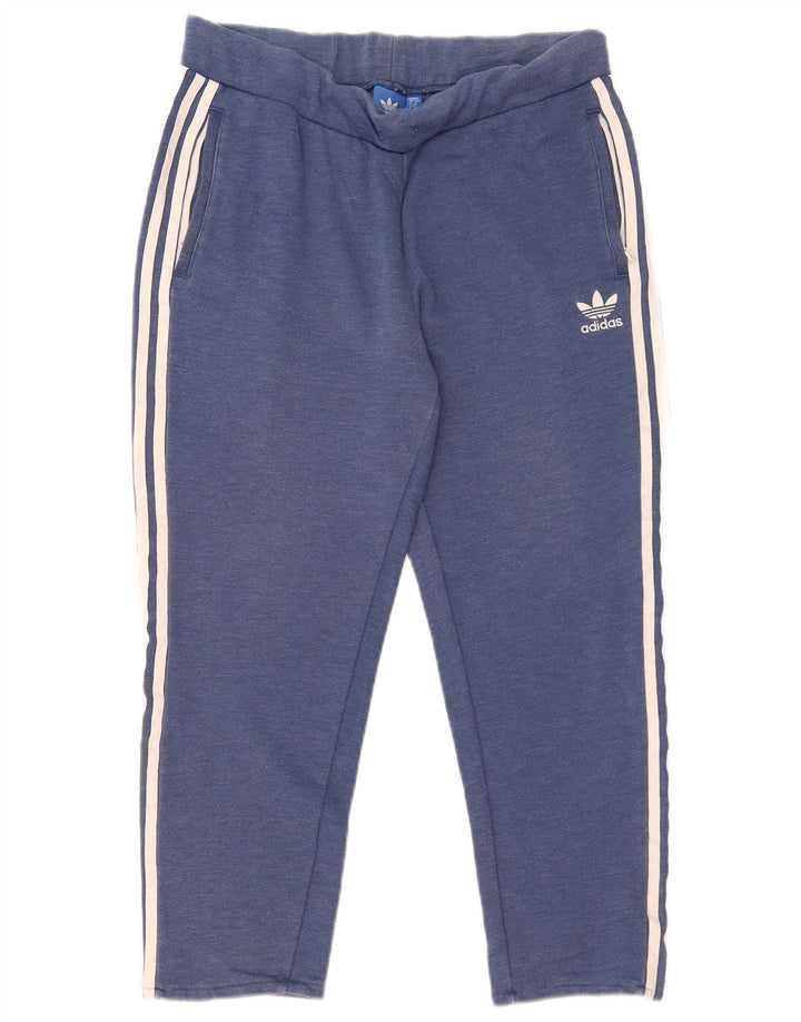 Adidas Pantalon de survêtement Capri pour femme UK 16 Large Bleu Polyester