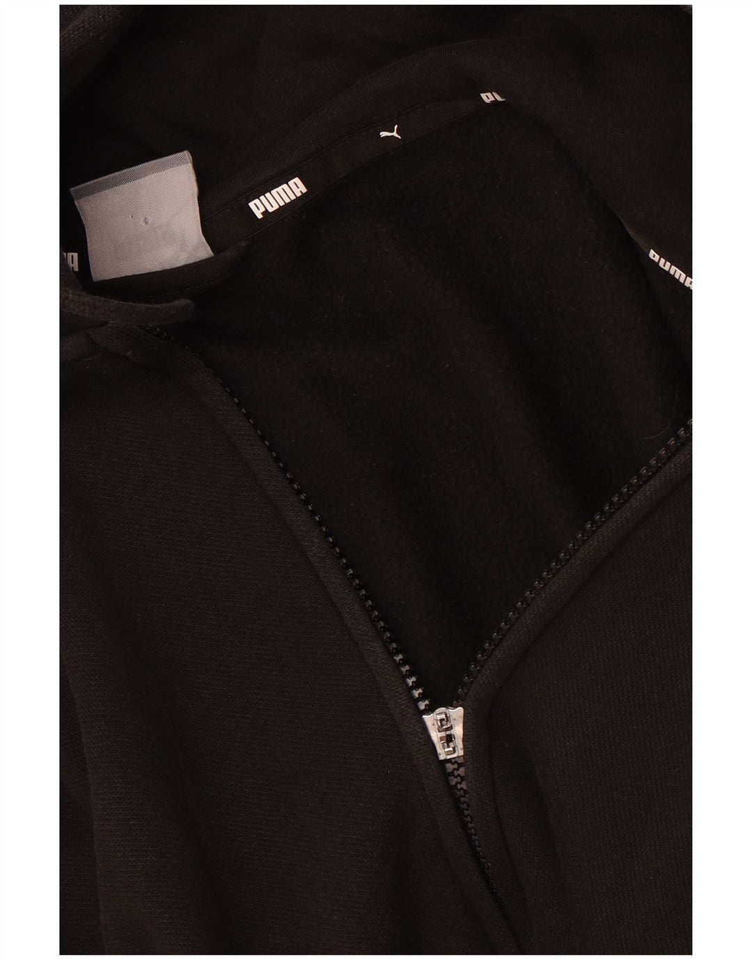 PUMA Mens Zip Hoodie Sweater Large Black Cotton