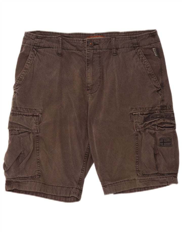 Napapijri Short Cargo W32 Homme Gris Moyen Coton