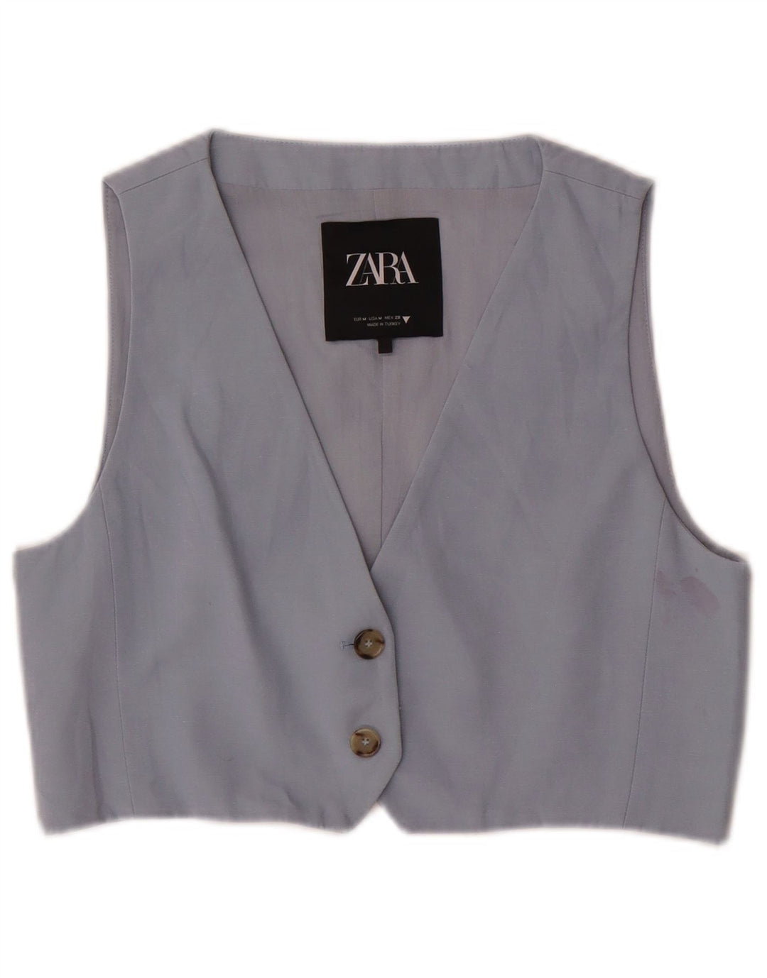 Zara Femme Gilet UK 12 Bleu Moyen