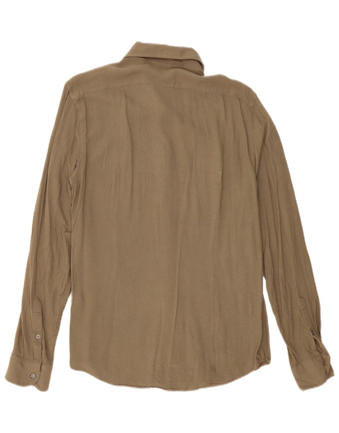 Reiss Chemise Slim Fit Large Kaki Viscose Homme