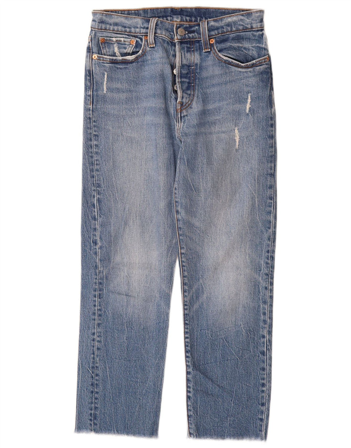 Levi's Jean Droit Effet Déchiré W27 L26 Femme Bleu Coton