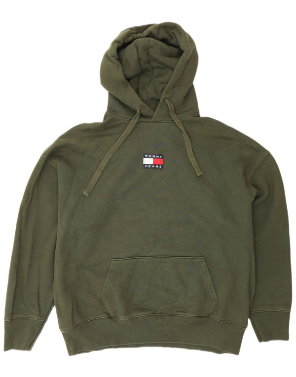 Tommy Hilfiger Pull à Capuche Graphique Homme Vert Moyen Coton