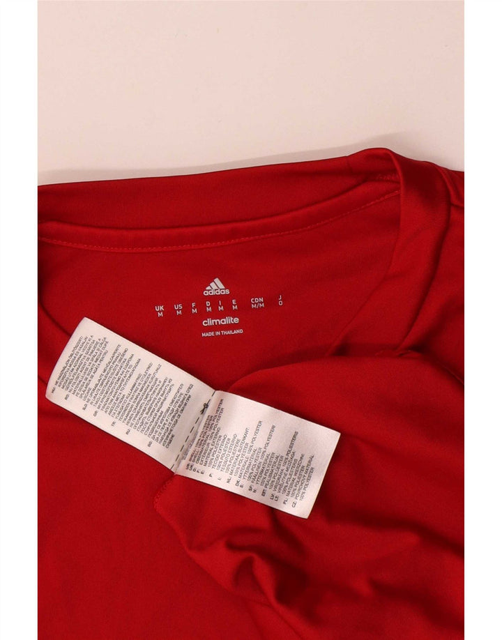 Adidas Homme Climalite T-Shirt Haut Rouge Moyen Polyester
