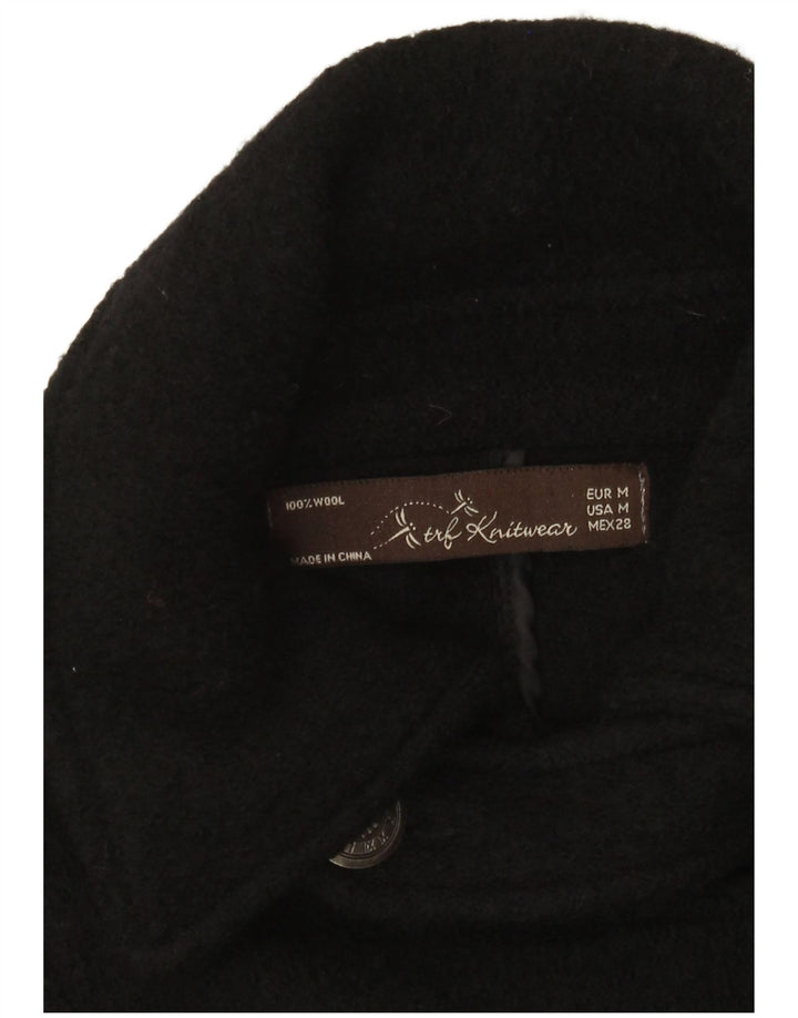 Zara Womens Trafaluc Caban UK 12 Laine Noir Moyen