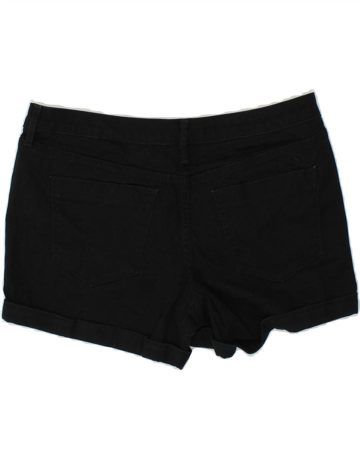 MOSSIMO Womens Mid Rise Denim Shorts US 12 Large W31 Black Cotton Vintage Mossimo and Second-Hand Mossimo from Messina Hembry 