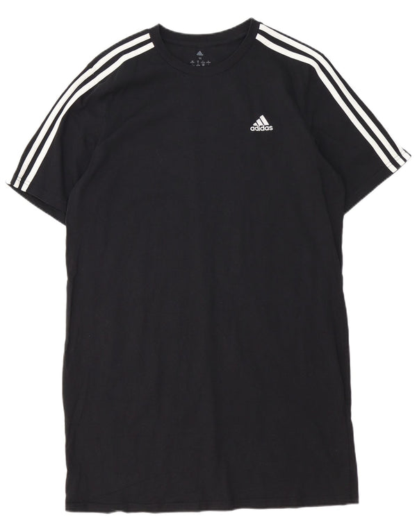 Adidas Robe T-Shirt Femme UK 12/14 Coton Noir Moyen