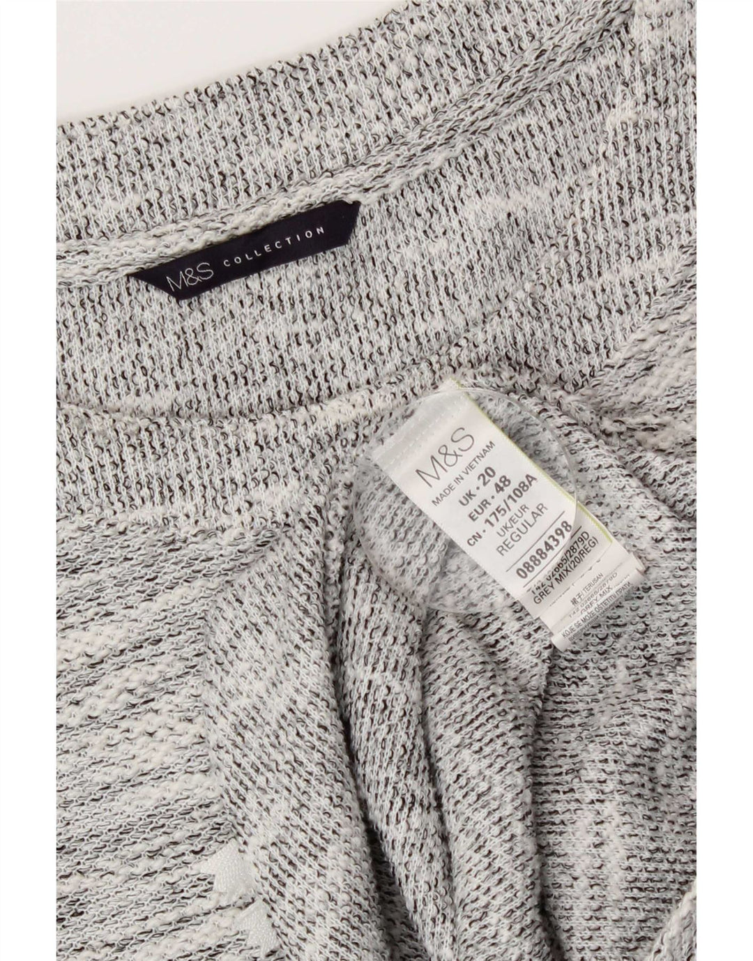 Marks & Spencer Robe droite à manches 3/4 pour femme UK 20 2XL Gris moucheté