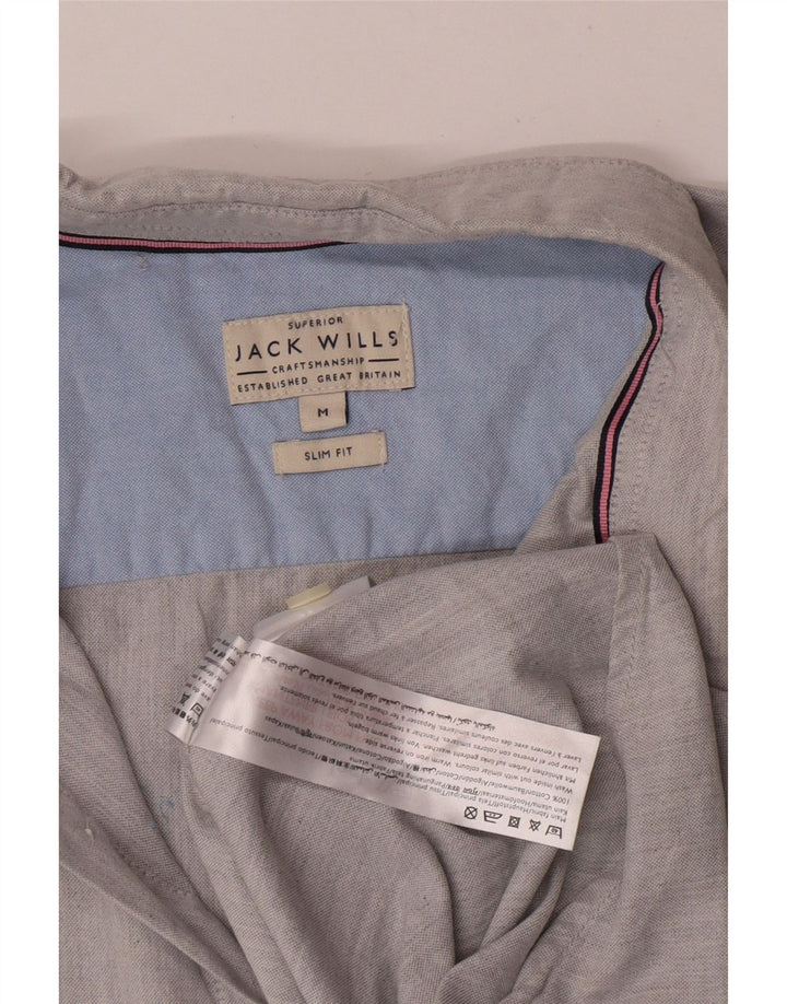 Jack Wills Chemise Slim Fit Homme Gris Moyen Coton