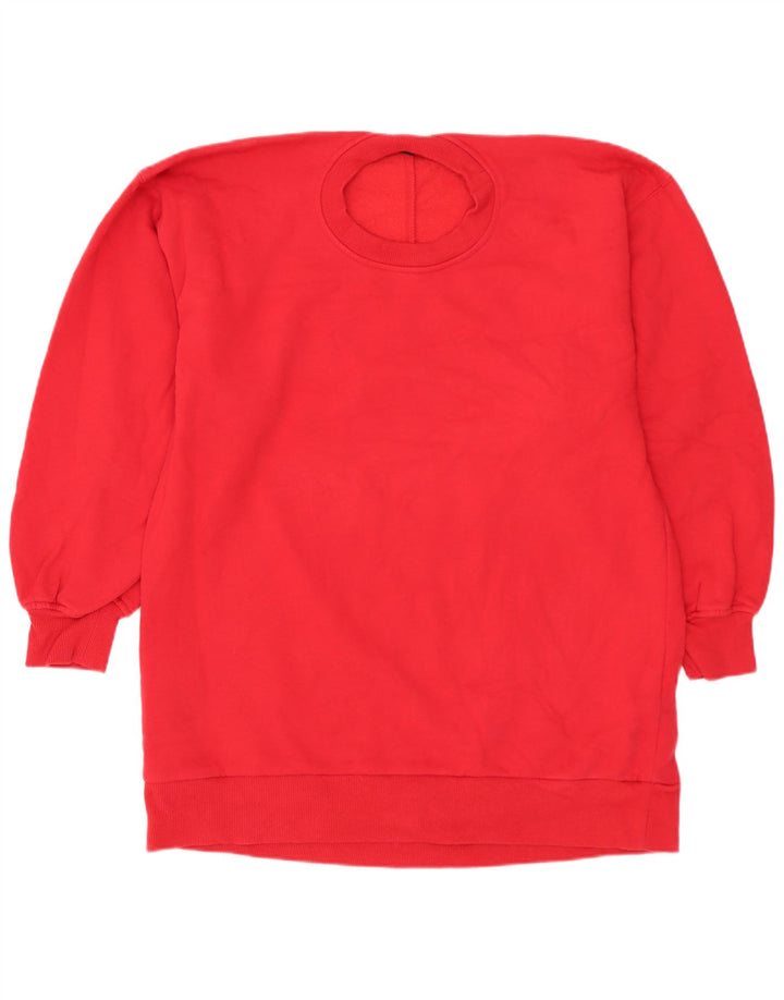 Zara Sweat-shirt surdimensionné pour femme UK 10 Petit coton rouge