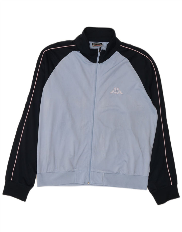 Kappa Veste de survêtement pour femme 2XL Bleu Colorblock Polyester