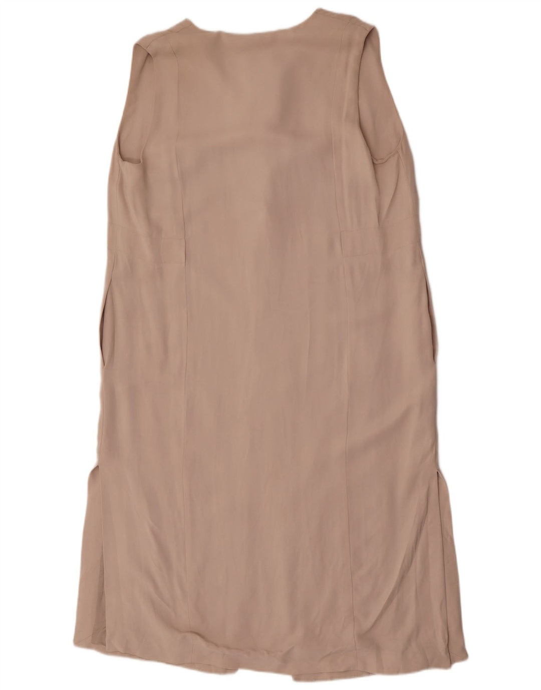 Massimo Dutti Veste blazer longue sans manches pour femme UK 14 Beige moyen