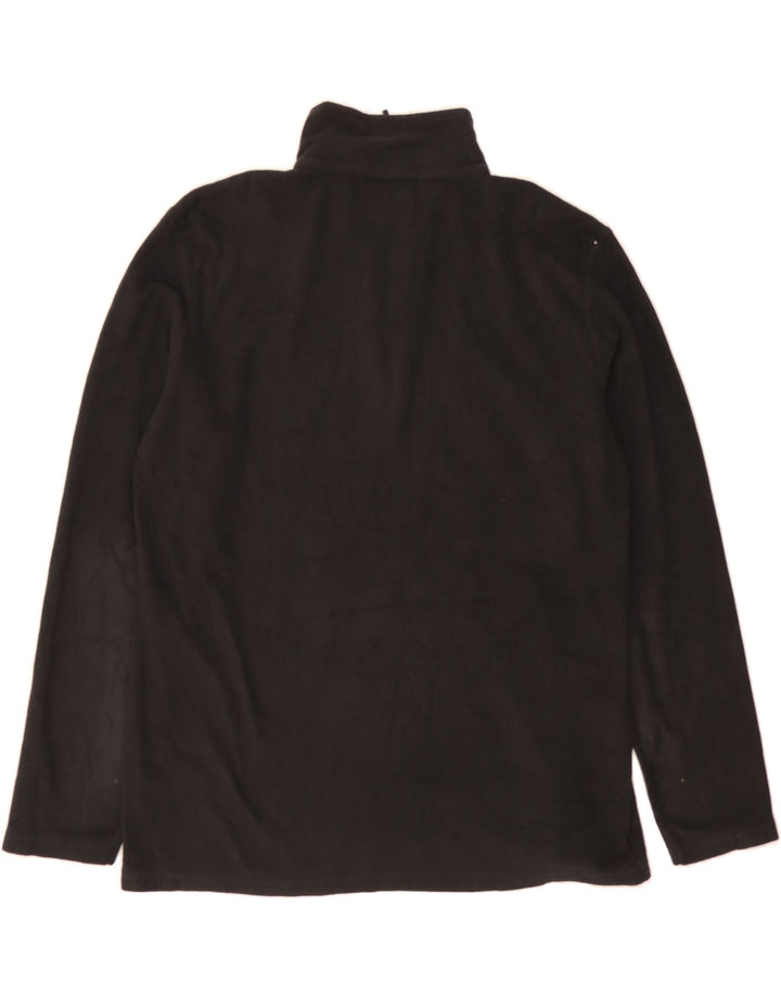 MOUNTAIN WAREHOUSE Mens Zip Neck Fleece Jumper XL Black Polyester Vintage Mountain Warehouse and Second-Hand Mountain Warehouse from Messina Hembry 