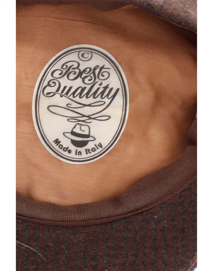 casquette plate vintage pour hommes petit chèque marron classique
