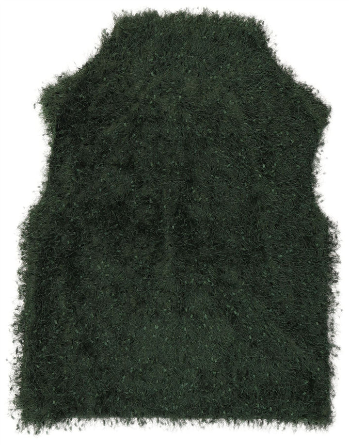 ZARA Femme Débardeur UK 14 Moyen Vert Polyester