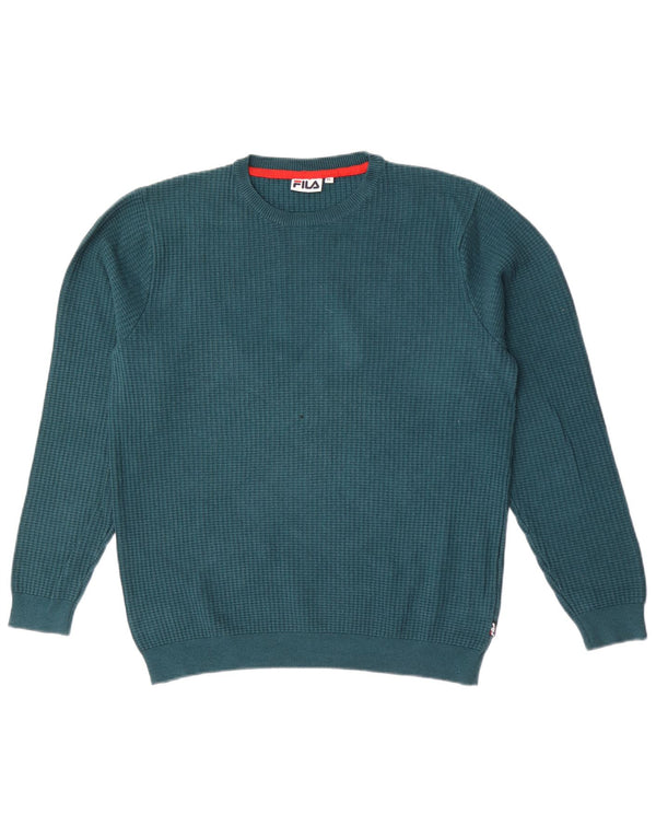 Fila Pull col rond homme XL Bleu Coton