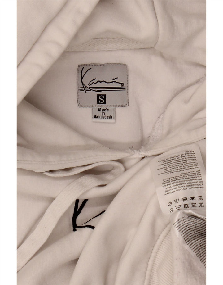 KARL KANI Pull à capuche graphique coupe ample pour homme Petit coton blanc