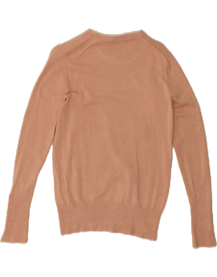 ZARA Womens Crew Neck Jumper Sweater Medium Beige Viscose Vintage Zara and Second-Hand Zara from Messina Hembry 