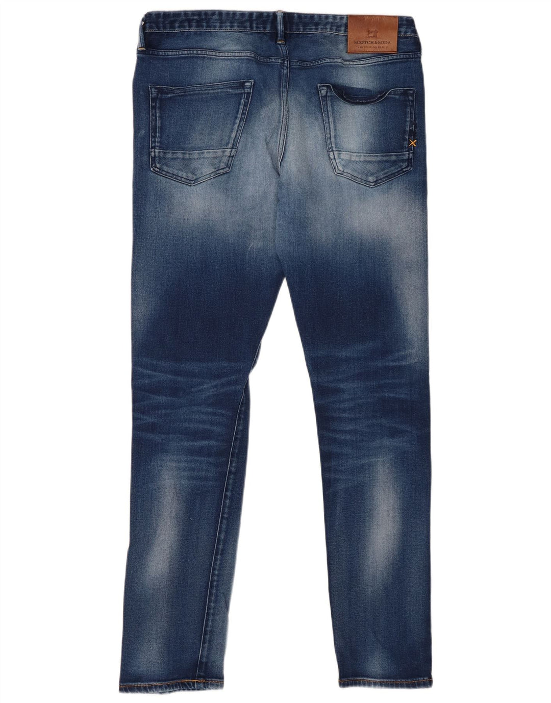 Scotch & Soda Jean Droit Homme W32 L32 Bleu Coton