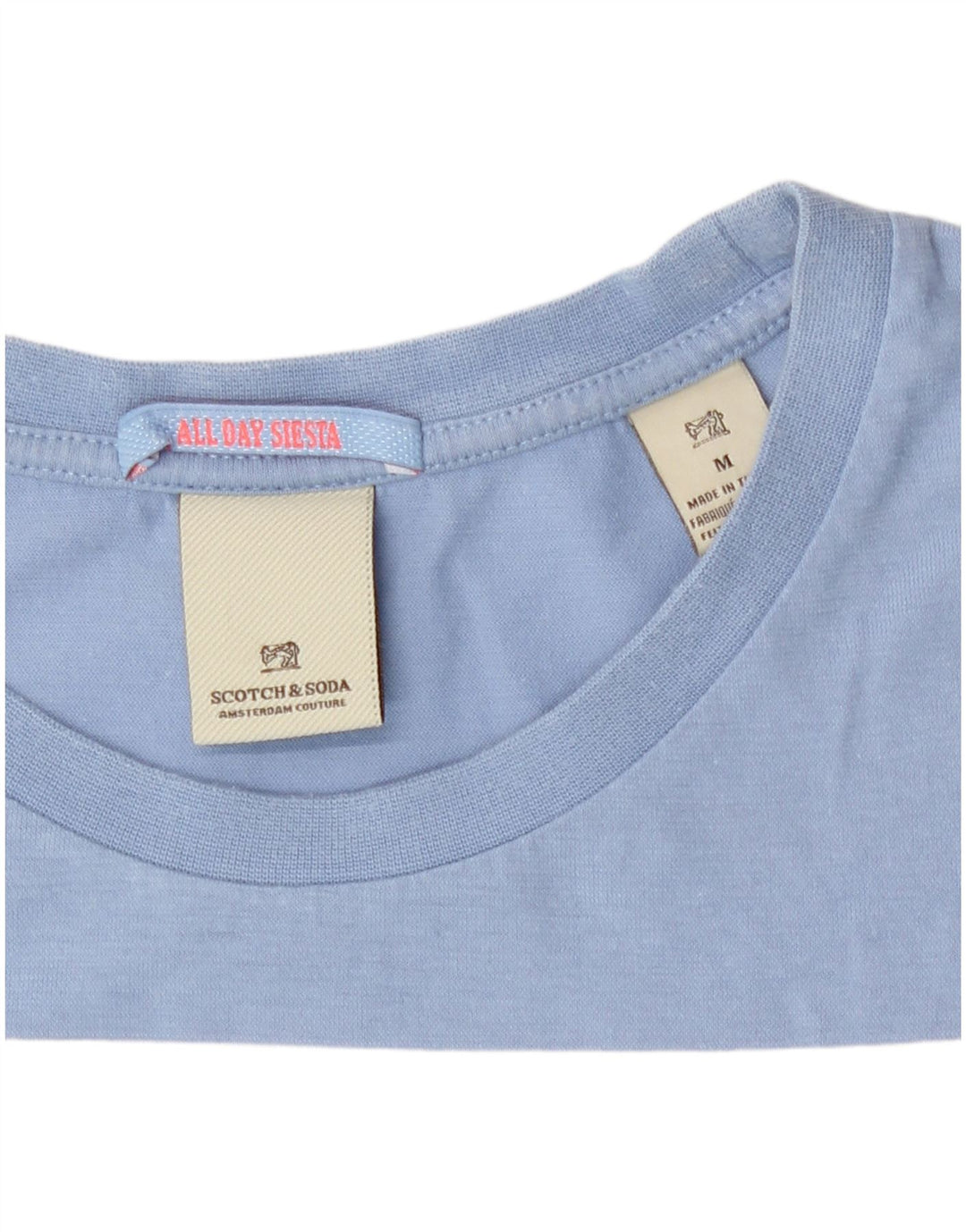 Scotch & Soda T-Shirt Homme Bleu Moyen Colourblock Cotton