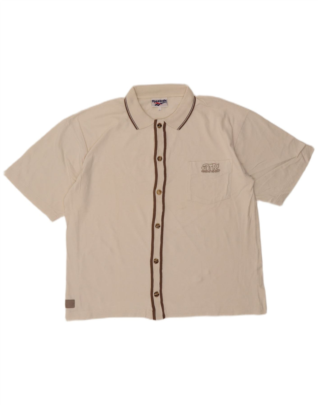 Reebok Chemise ample à manches courtes pour homme Petit blanc Coton