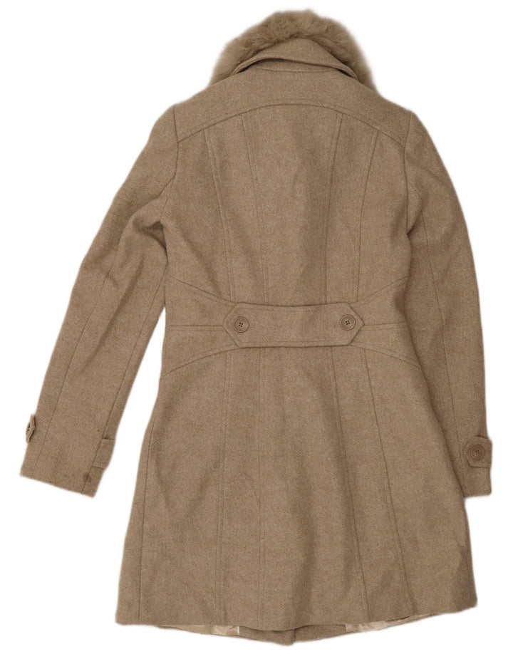 Oasis Pardessus Femme UK 6 XS Beige Polyester