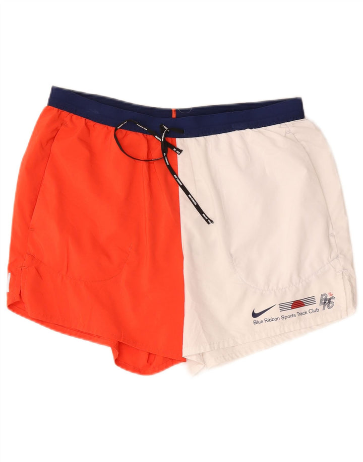 Nike Short de sport graphique pour homme - Large - Rouge color block