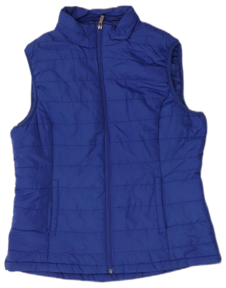 Marks & Spencer Gilet rembourré pour femme UK 12 Bleu moyen Polyester