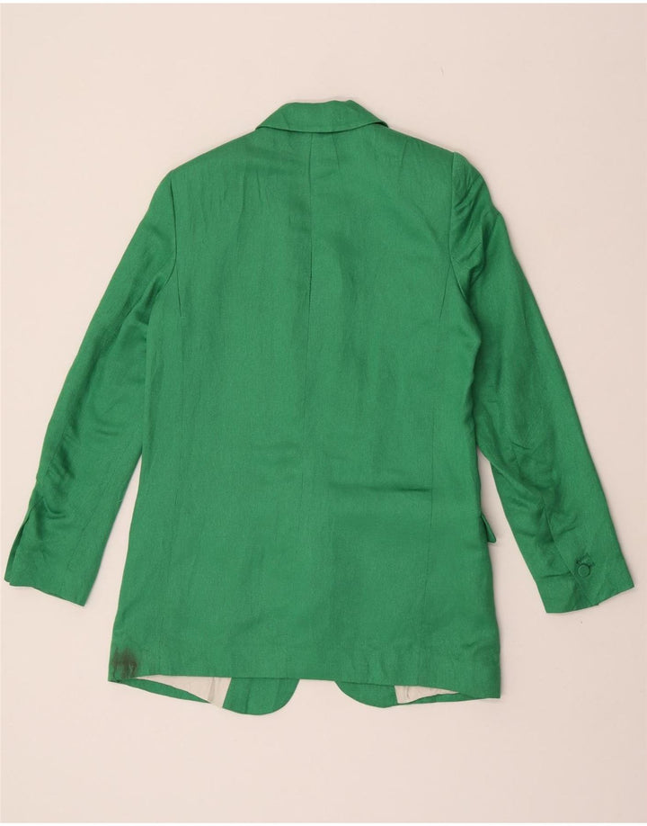Zara Veste Blazer Ouverte Femme UK 10 Petit Vert