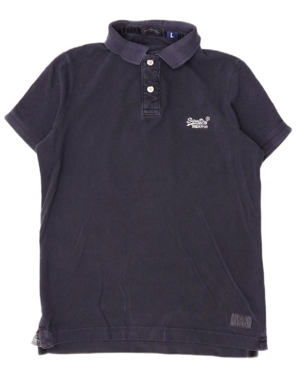 Superdry Polo Homme Grand Bleu Marine Coton