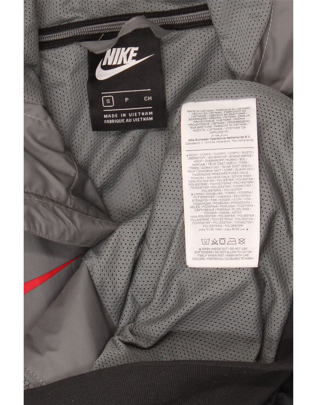 Nike Pull à capuche zippé Liverpool pour homme Petit polyester color block noir