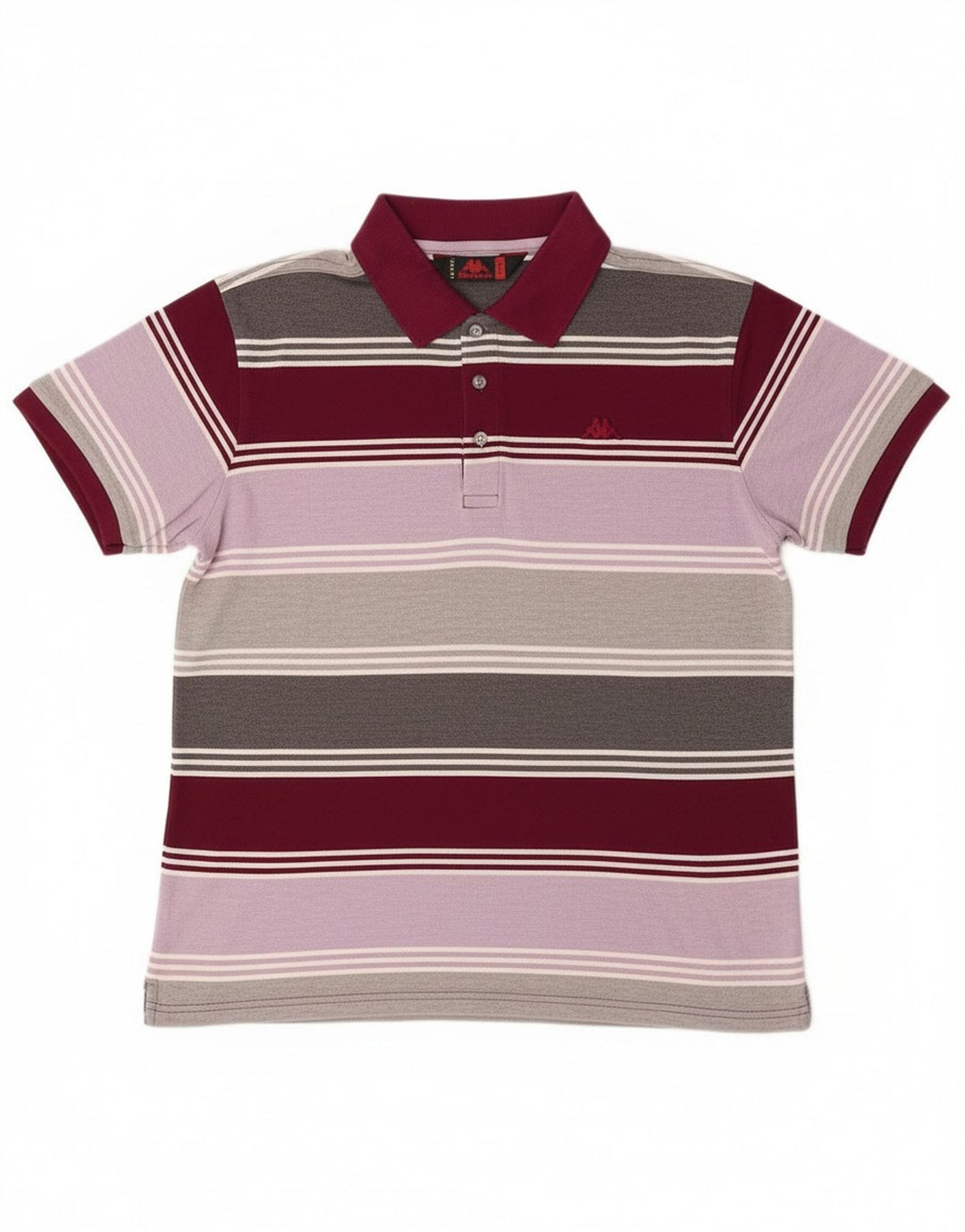 Kappa Polo Homme Large Coton Rayé Multicolore