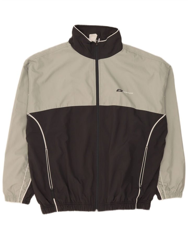 Reebok Veste de Survêtement Loose Fit Homme Gris Moyen Colourblock