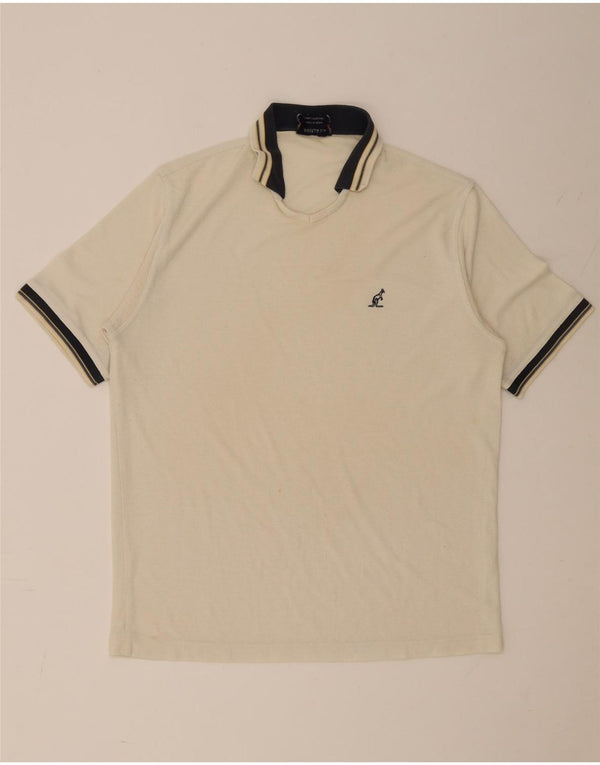 AUSTRALIAN L'ALPINA Polo Homme IT 48 Rayé Beige Moyen
