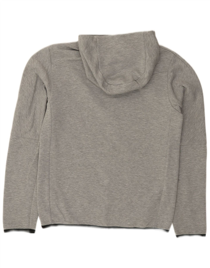 Nike Pull à capuche zippé pour homme Petit coton moucheté gris