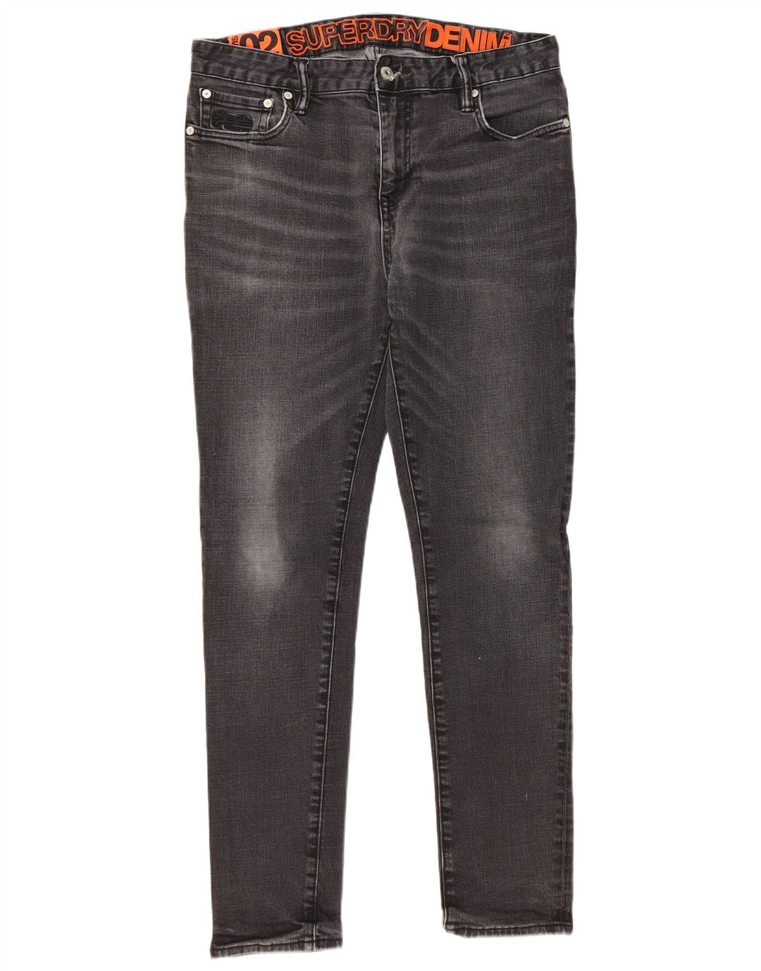 Superdry Jean Skinny W34 L29 Gris Coton Homme