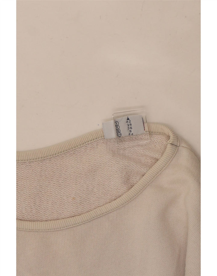 LOTTO Sweat-shirt court graphique pour femme IT 42 Blanc moyen