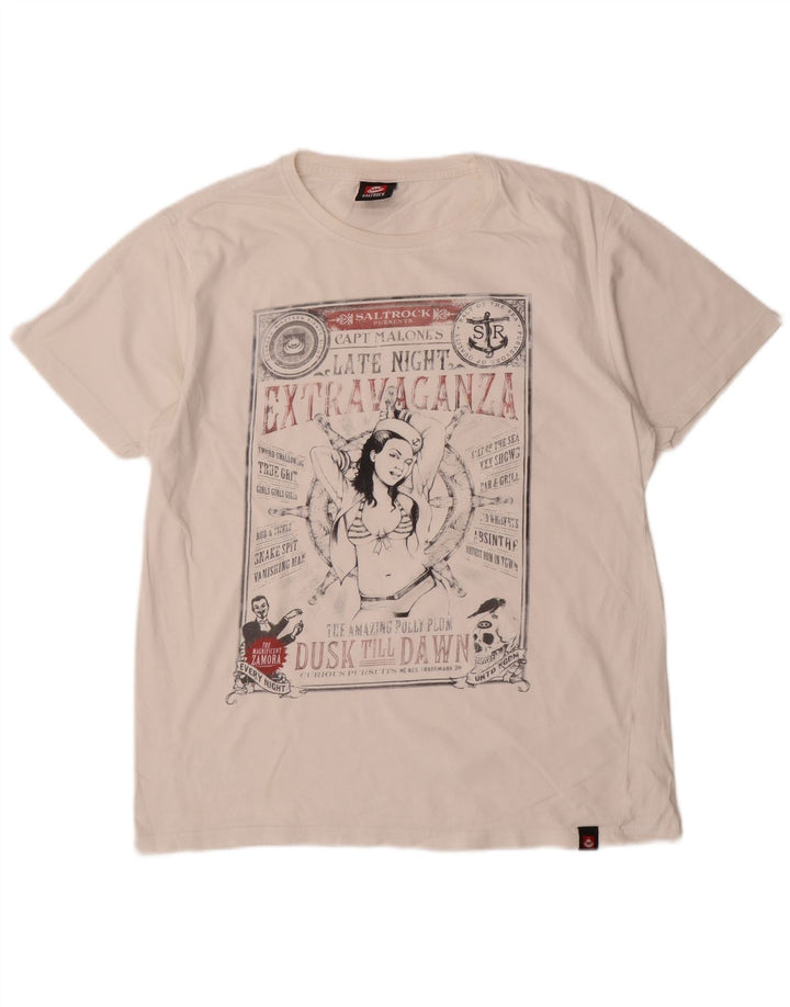 Saltrock T-Shirt Graphique Homme Blanc Moyen