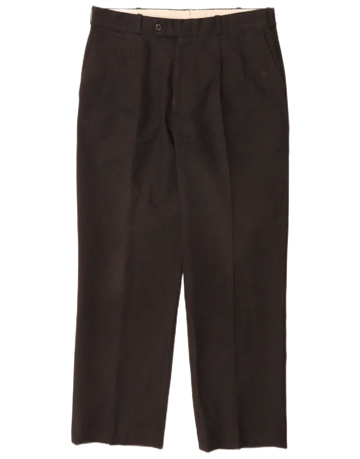 Farah Pantalon de costume pour homme W34 L31 Noir Polyester