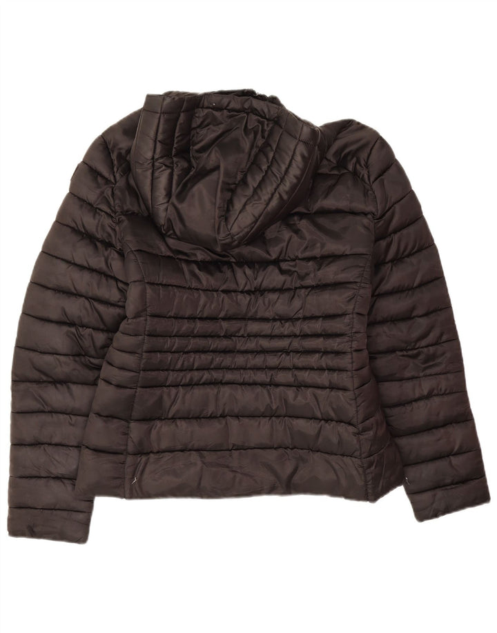 Invicta Veste matelassée à capuche pour femme UK 16 Large Noir Polyamide