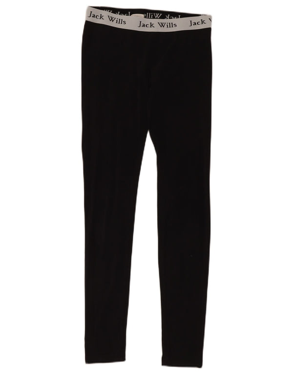 Jack Wills Legging graphique pour femme UK 10 Petit coton color block noir
