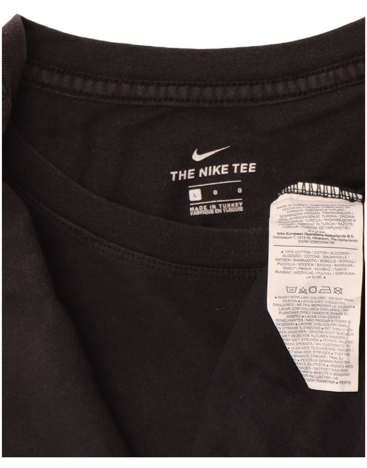 Nike T-shirt graphique pour homme en coton noir Taille L