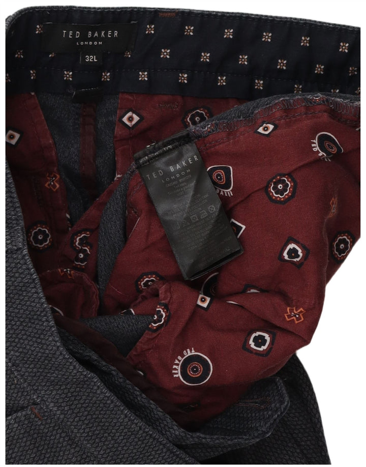 Ted Baker Pantalon de Costume Slim Homme W32 L30 Gris Polyester