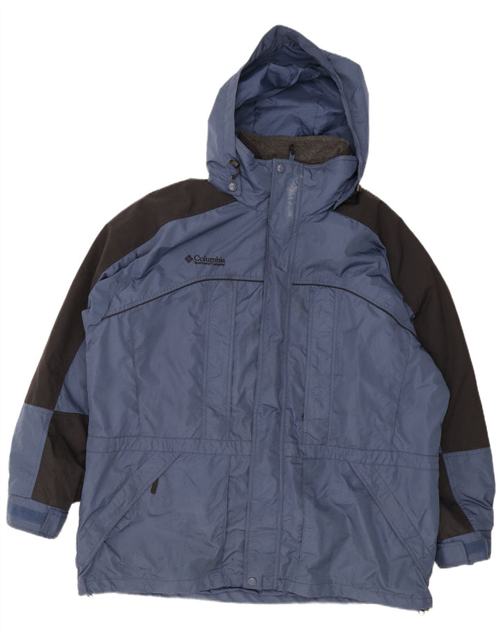 Columbia Veste coupe-vent Interchange pour homme UK 42 XL Bleu Colorblock